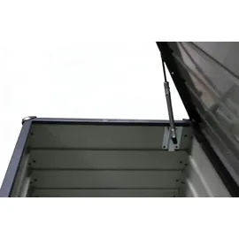 prestige home living outdoor Metall-Aufbewahrungsbox Gartentruhe 300L 100 x 61 x 62 cm Grau