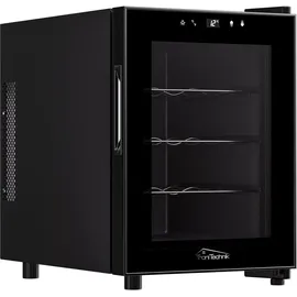 Tronitechnik TroniTechnik® Weinkühlschrank Bordeaux, Getränkekühlschrank, Minibar Weinkühler, 31 Liter, 12 Flaschen