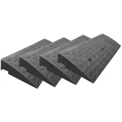 4er-Set Bordstein-Rampe Vanit BR22 Gummi Rampe Auffahrt 100cm