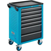 HAZET Werkstattwagen Assistent 176N-7, einzeln 176N-7, L x B x H: 780 mm x 500 mm x 1018 mm, Schubladen, flach: 5× 81 x 522 x 348 mm, Schubladen, hoch: 2× 166 x 522 x 348 mm