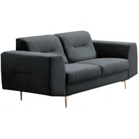 Beautysofa 2-Sitzer VENEZIA Die Lieferung gilt für die Einbringung in die Wohnung, Relaxsofa im modernes Design grau