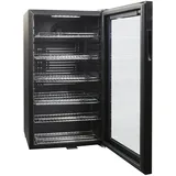 sommertal Kühlschrank GK100– Leiser Getränkekühlschrank mit LED, Touchscreen & Schloss kleiner Flaschenkühlschrank schwarz 100L