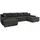Sofnet Wohnlandschaft mit Schlaffunktion Faris U-Form - Couch, Schlafsofa mit Bettkasten, Couchgranitur mit Bettfunktion, Big Sofa, Bettsofa (Dunkelgrau (Kronos 22))