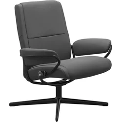 Stressless Sessel | Paris Cross Base Batick Grau Matt Schwarz Niedriger Rücken