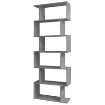 Hti-Living Thekla Bücherregal 6 Regalfächer 40 x 30 x 180 cm Grau