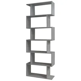 Hti-Living Thekla Bücherregal 6 Regalfächer 40 x 30 x 180 cm Grau