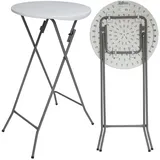 Baumarktplus Stehtisch weiß Ø 60cm klappbar Partytisch Bistrotisch Klapptisch Biertisch