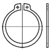 Industrial Quality Supplies DIN 471 Sicherungsring für Wellen, Regelausführung,