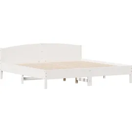 vidaXL Massivholzbett 180 x 200 cm Weiß