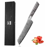 Zayiko Professional Series Damast Chefmesser 20 cm Klinge I Ahornholzgriff