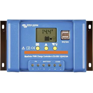 Victron Energy Blue-Solar PWM-LCD&USB Laderegler PWM 12 V, 24V 10A