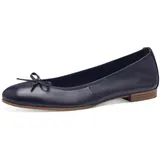 TAMARIS Damen Ballerina Leder flach, blau, 36 EU - 36 EU