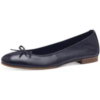 TAMARIS Damen Ballerina Leder flach, blau, 36 EU - 36 EU