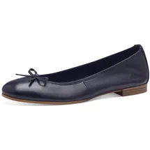 TAMARIS Damen Ballerina Leder flach, blau, 36 EU - 36 EU