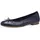 TAMARIS Damen Ballerina Leder flach, blau, 36 EU - 36 EU