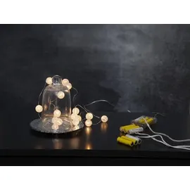 StarTrading LED-Lichterkette Kugeln Eisglas 1,4 m Warmweiß