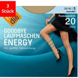 NUR DIE Goodbye Laufmaschen Energy 3 Paare beige 40