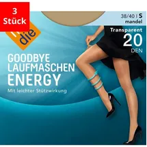 NUR DIE Goodbye Laufmaschen Energy 3 Paare beige 40