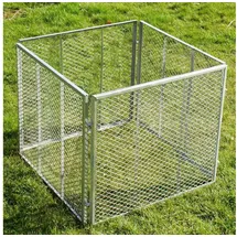 Holmwerk Komposter Metallkomposter 80x80 x70 cm Streckmetall Gartenkomposter