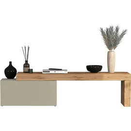 INOSIGN Lowboard INOSIGN "Chronos TV-Board, TV-Schrank", braun (taube, eiche wotan), B:220cm H:51cm T:40cm, Sideboards, Lowboard, Breite 220 cm TV-Board,Lowboard,1 Klappe und ein L-Förmiger Aufsatz