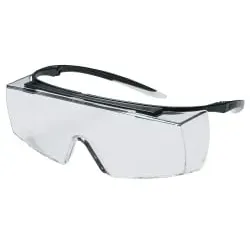uvex super f OTG Schutzbrille, kratzfest, beschlagfrei 9169261 , Farbe: schwarz / weiß