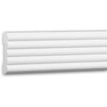 PROFHOME DECOR Wand- und Friesleiste 2 m Weiß 200 x 0,9 x 4,8 cm