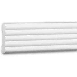 PROFHOME DECOR Wand- und Friesleiste 2 m Weiß 200 x 0,9 x 4,8 cm