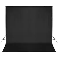 vidaXL Fotohintergrund-System 600 x 300 cm Schwarz