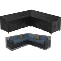 Nomiou Gartenmöbel Abdeckung L-Form 215 x 215 x 80 x 85 cm Wasserdicht