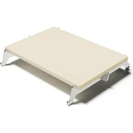 Skotti Pizzastein 24 cm Edelstahl/Stein beige