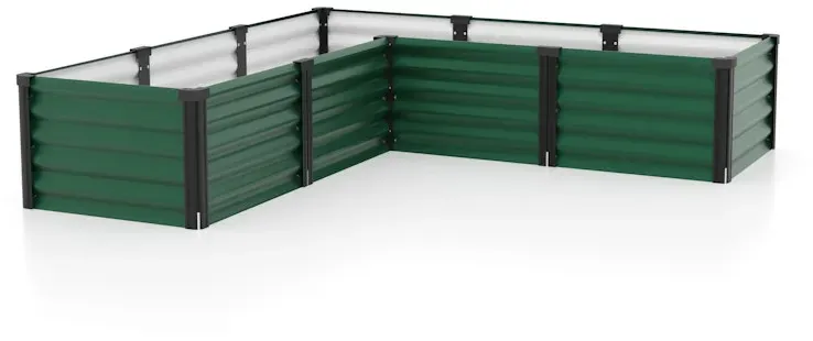 Vitavia Hochbeet Meta IN&OUT 401 M 185 x 185 cm 40 cm Seegrasgrün mit schwarzen Profilen