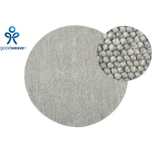 LeGer Home by Lena Gercke Teppich "Ainhoa, handgewebt, Wolle" Gr. 9, grau, H:12mm Ø:120cm, Kunstfaser, Wolle, LEGER HOME BY LENA GERCKE, Teppiche, Teppich, Teppich, Wohnzimmer, Schlafzimmer, Esszimmer