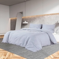 VidaXL Bettwäsche-Set Grau 200x200 cm Leichte Mikrofaser