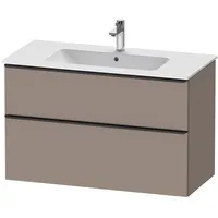 Duravit D-Neo Waschtischunterbau wandhängend mit Möbelgriff diamantschwarz, × Basalt