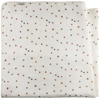 Sterntaler Musselin Decke Bauernhof - Babydecke mit Allover-Motiv - Kinder und Baby Kuscheldecke weich & anschmiegsam - Decke aus leichtem Musselin, cremeweiß