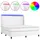 vidaXL Boxspringbett mit Matratze & LED Weiß 160x200 cm Kunstleder