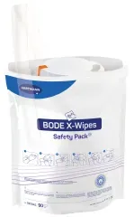 BODE X-Wipes Safety Pack Einweg-Vliestuchspendersystem 9819450 , 1 Standbodenbeutel = 90 Tücher, Maße: 20 x 30 cm