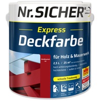 2,5 l  Nr.Sicher express  Deckfarbe Nussbaum Ral8011 Braun Wetterschutzfarb Lack