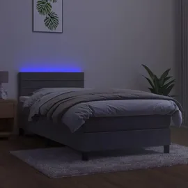 vidaXL Boxspringbett 100 x 200 cm Hellgrau