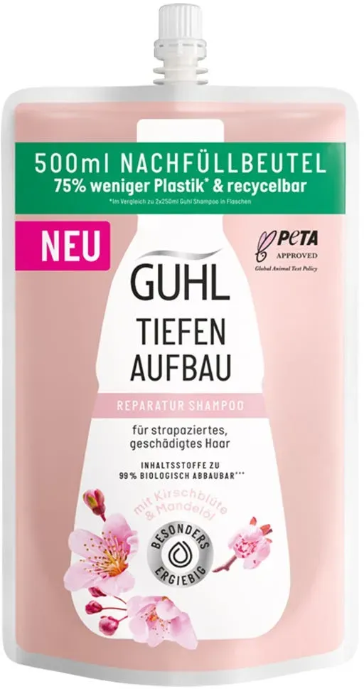 Preisvergleich Produktbild Guhl Tiefenaufbau Shampoo Nachfüllbeutel 500 ml