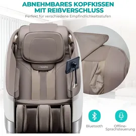 Naipo Aspria Massagesessel, Tai Chi Massagestuhl für Ganzkörpermassage mit Wärmetherapie, Meister für Nacken- und Schultermassage, für Zuhause, Hotels, Salons, Büros verwenden