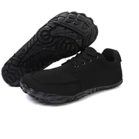 HUSK'SWARE Barfußschuh (Leicht & Dämpfend, Freizeit- und Outdoor Schuhe Unisex, Leichte Freizeitschuhe, Atmungsaktiv, Unisex Wanderschuhe) Bequeme Outdoor-Sneaker mit breiter Zehenbox schwarz 40 EU