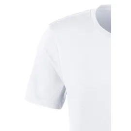 Bruno Banani T-Shirt BRUNO BANANI, Herren, Gr. M, weiß, Jersey, Obermaterial: 95% Baumwolle, 5% Elasthan, unifarben, Basic, bequem hüftbedeckend, Rundhals, abgesteppte Kante, Shirts Multipacks Unterhemd, mit Rundhals-Ausschnitt