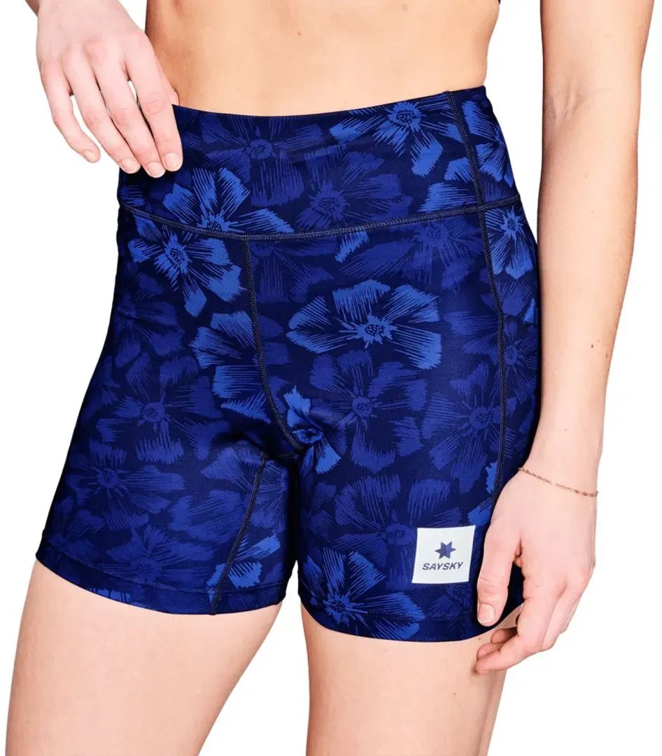 Saysky Damen Flower Combat+ Short Tights 7'' blau