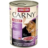 animonda ¦ CARNY Adult -  Rind & Lamm - 12 x 400 g ¦ nasses Katzenfutter in Dose