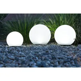 Heitronic Boule LED-Leuchtkugel Kunststoff 20 - 30 cm 3er Set weiß