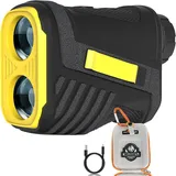Laser Entfernungsmesser, Jagd Rangefinder mit USB-Aufladung, Precise Flag Pole Locking, Golf Scanning, 6X Vergrößerung für Golf, Jagd, Turnier, IP54 Wasserdicht
