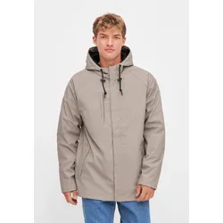 Regen- und Matschjacke DERBE "Passby_plain", Herren, Gr. 3XL, cobblestone_navy, Obermaterial: 100% Polyester; Futter: 100% Polyester, Basic, normal, Langarm Bündchen, Jacken, wasserabweisend, winddicht, Kapuze