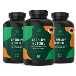 Grünlippmuschel Kapseln - Premium: Kultiviert in Neuseeland 3x450 St