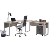 BMG-Möbel Büro Office Edition Set 0 Sonoma/ Eiche/Anthrazit, 2-tlg